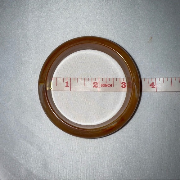 Vintage Butterscotch Lucite Bangle Bracelet - Picture 7 of 7